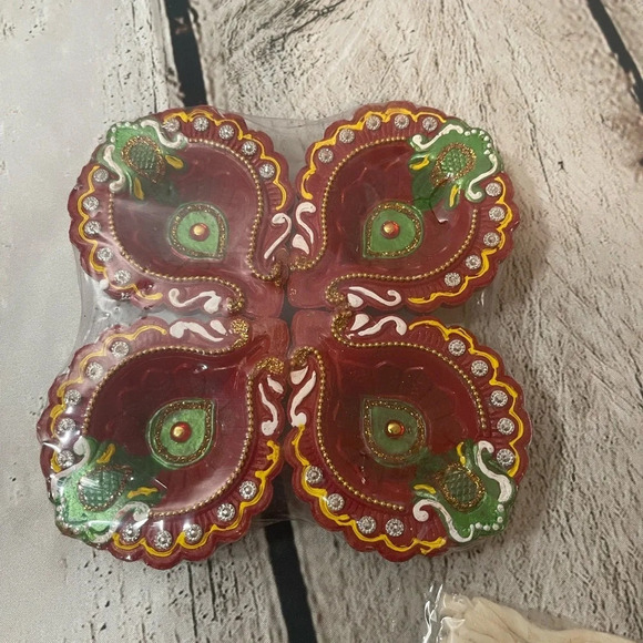 NIB! 4 pack Diya Diwali Dia - Picture 2 of 4